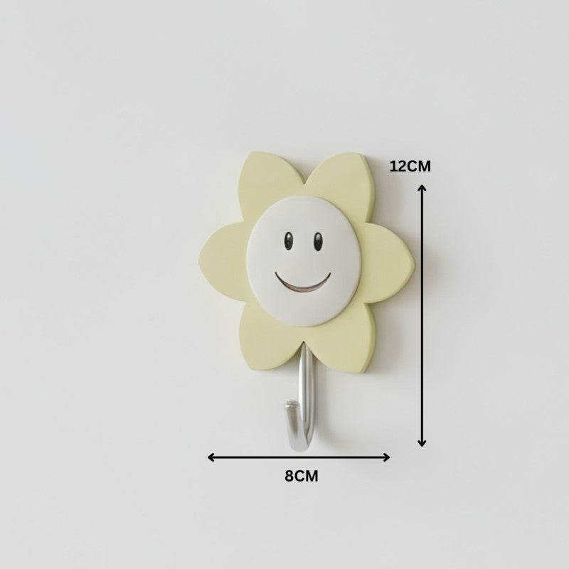2 Pcs Sunflower Hooks Self Decorative Wall Hooks