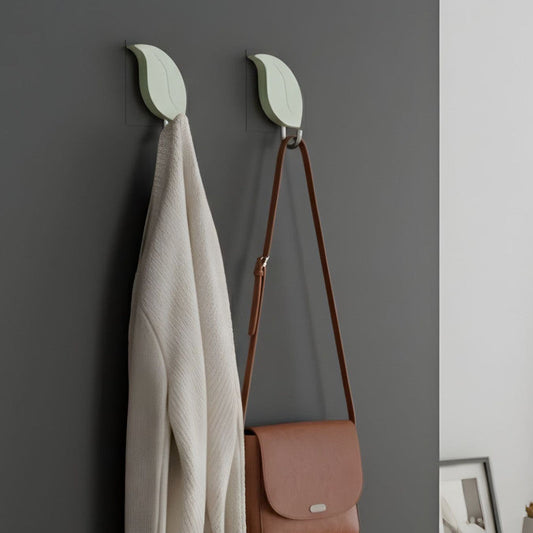 2 Pcs Leaf Hooks Self Decorative Wall Hooks