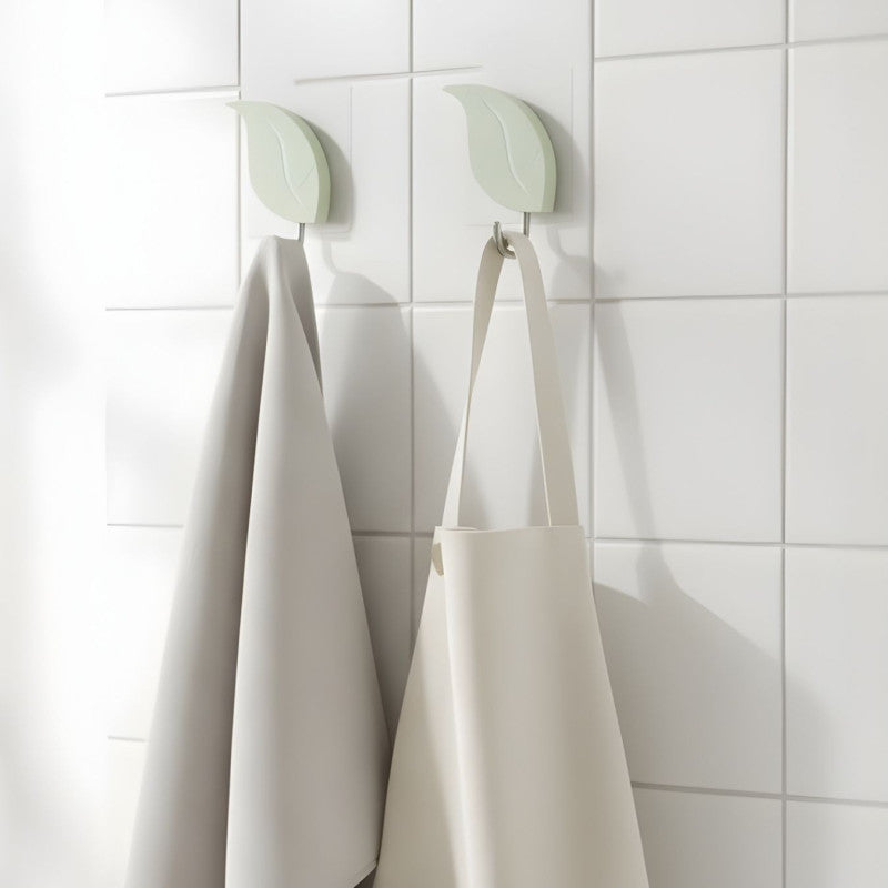 2 Pcs Leaf Hooks Self Decorative Wall Hooks