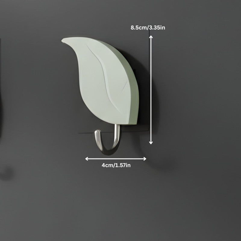 2 Pcs Leaf Hooks Self Decorative Wall Hooks