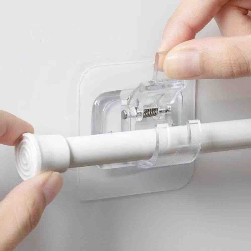 Pack of 2 Transparent Curtain Rod Hooks
