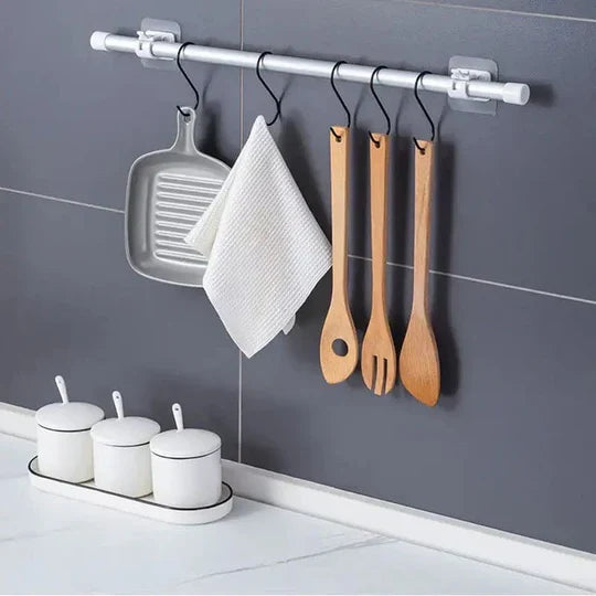 Pack of 2 Transparent Curtain Rod Hooks