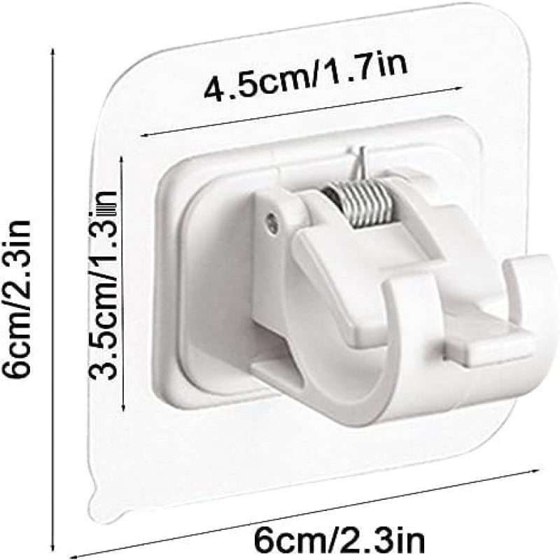 Pack of 2 Transparent Curtain Rod Hooks